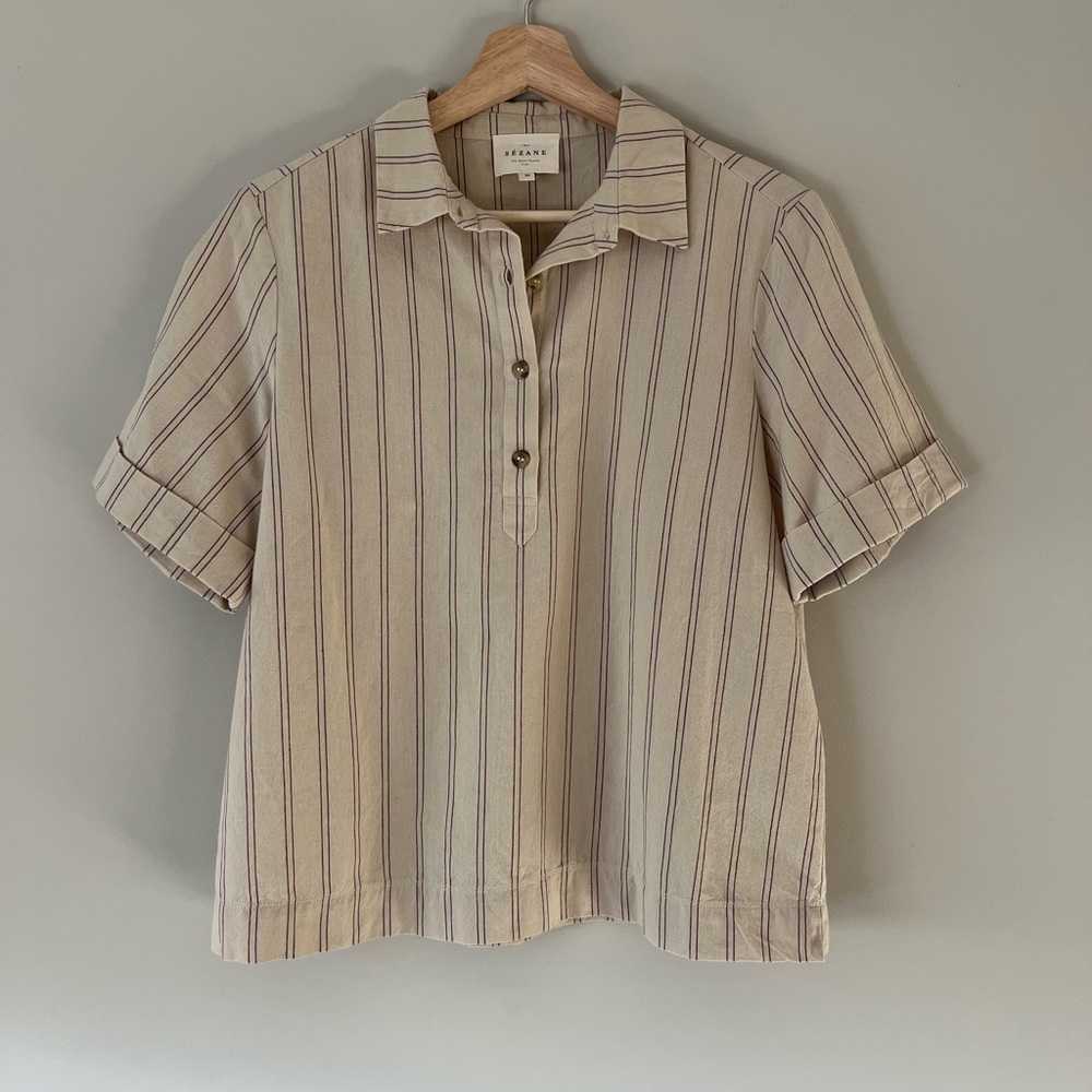 Sezane Joshua Shirt in Ecru